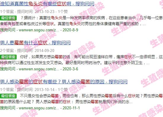 霉菌性龟炎的常见症状 - 汕头霉菌引起的龟头炎症状